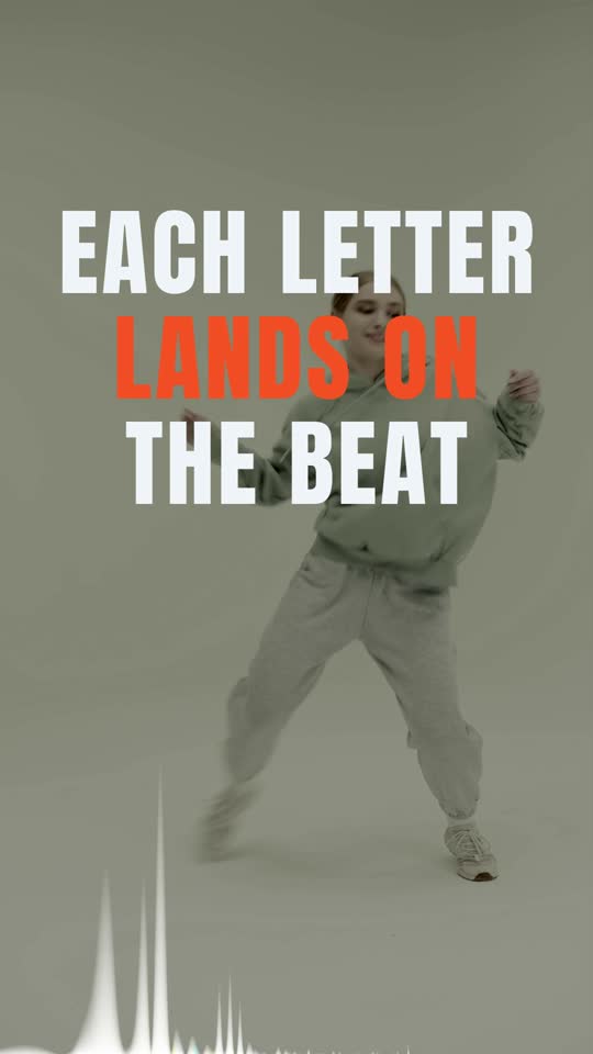 Title storm: the letters landing over a dancer